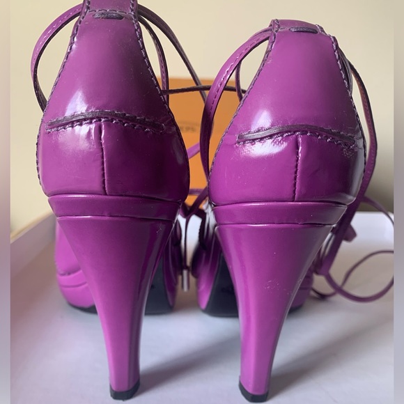 TOD’s purple pumps with wrap around straps. Size 36.5 Made in Italy - Picture 5 of 13